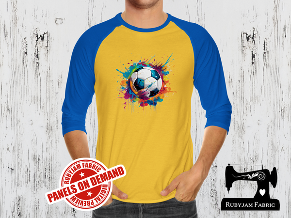 Soccer Ball Rainbow - YELLOW - Panels On Demand