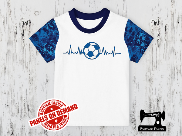 Soccer Ball Heartbeat - WHITE - Panels On Demand
