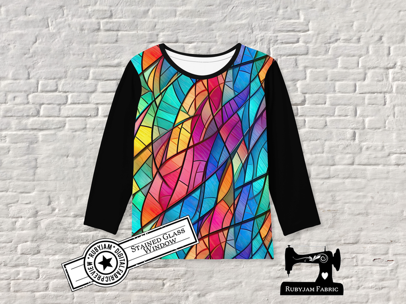 Stained Glass - cotton lycra - 150cm wide
