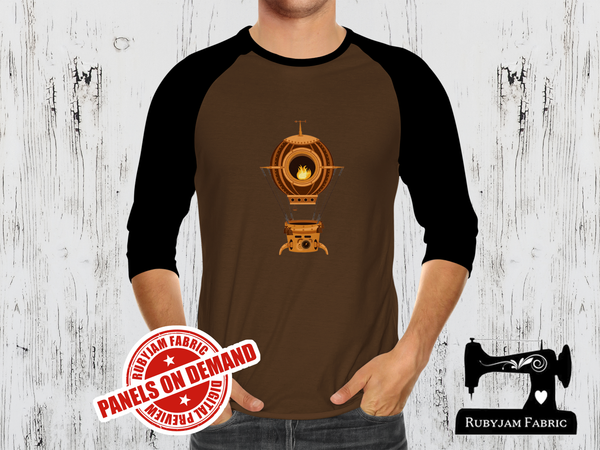 Steampunk Hot Air Balloon -  BROWN - Panels On Demand