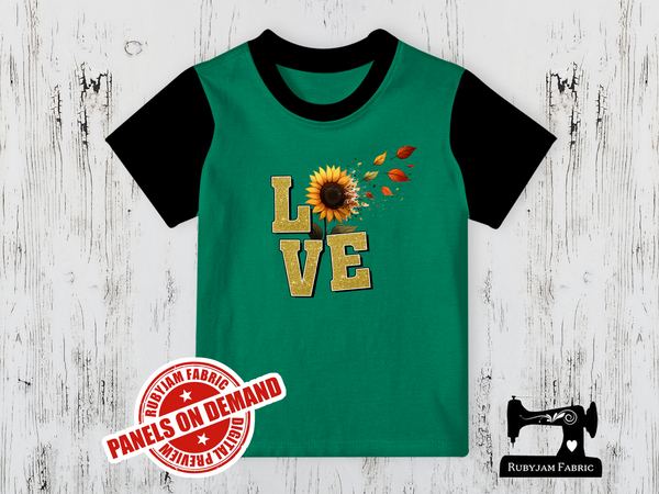 Love Sunflowers - GREEN - Panels On Demand