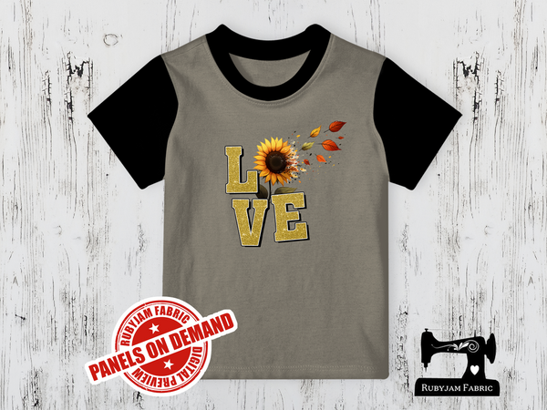 Love Sunflowers - LIGHT GREY - Panels On Demand