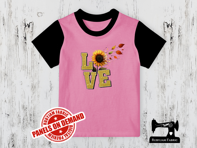 Love Sunflowers - LIGHT PINK - Panels On Demand