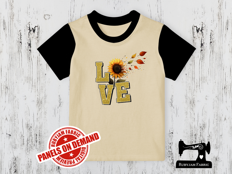 Love Sunflowers - SAND BEIGE - Panels On Demand