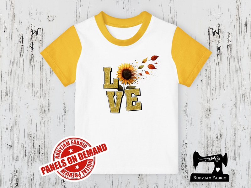 Love Sunflowers - WHITE - Panels On Demand