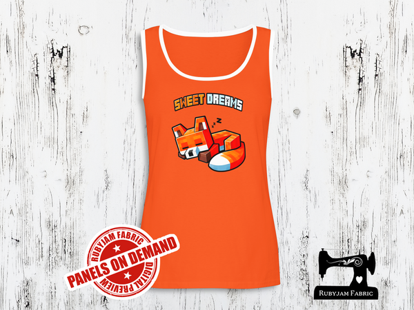 Sweet Dreams Block Fox - ORANGE - Panels On Demand