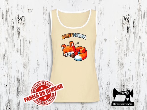 Sweet Dreams Block Fox - SAND BEIGE - Panels On Demand