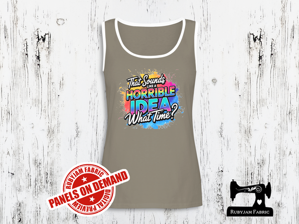 That Sounds Like a Horrible Idea. What time? - LIGHT GREY - Panels On Demand