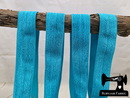 1M Aqua Blue - Solid - 1" (25mm) - Fold Over Elastic (FOE)