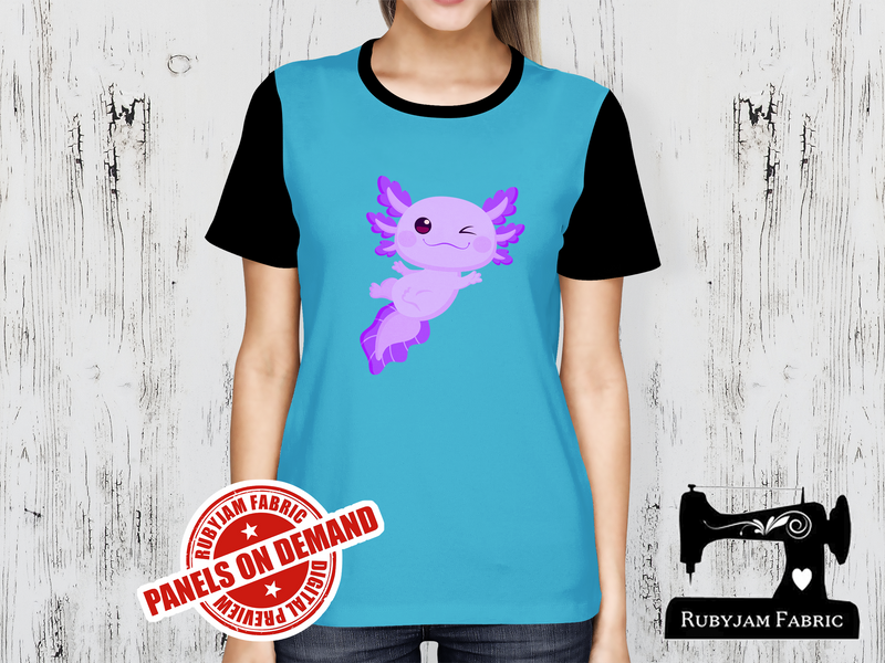 Axolotl Purple - LIGHT BLUE - Panels On Demand