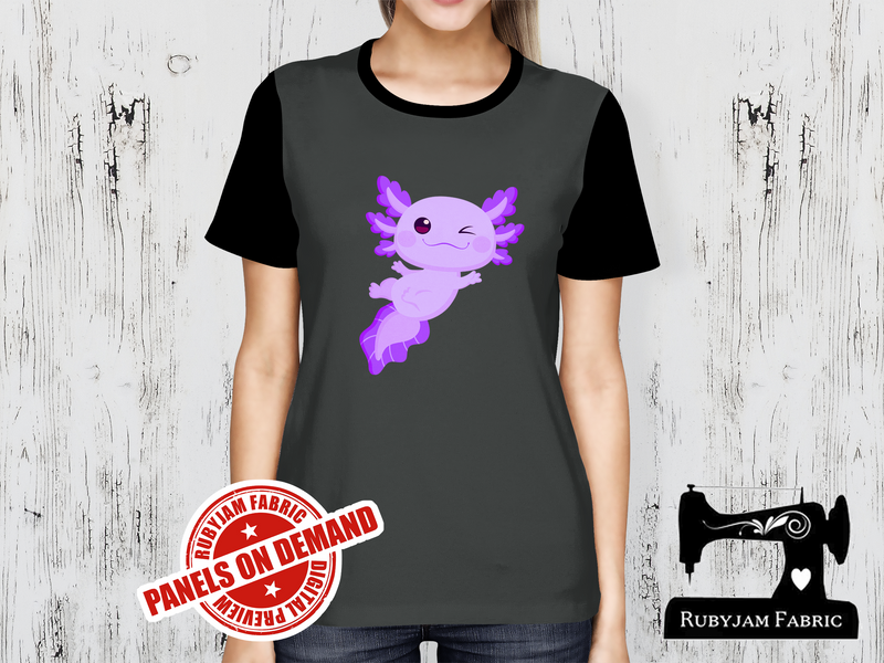 Axolotl Purple - CHARCOAL - Panels On Demand