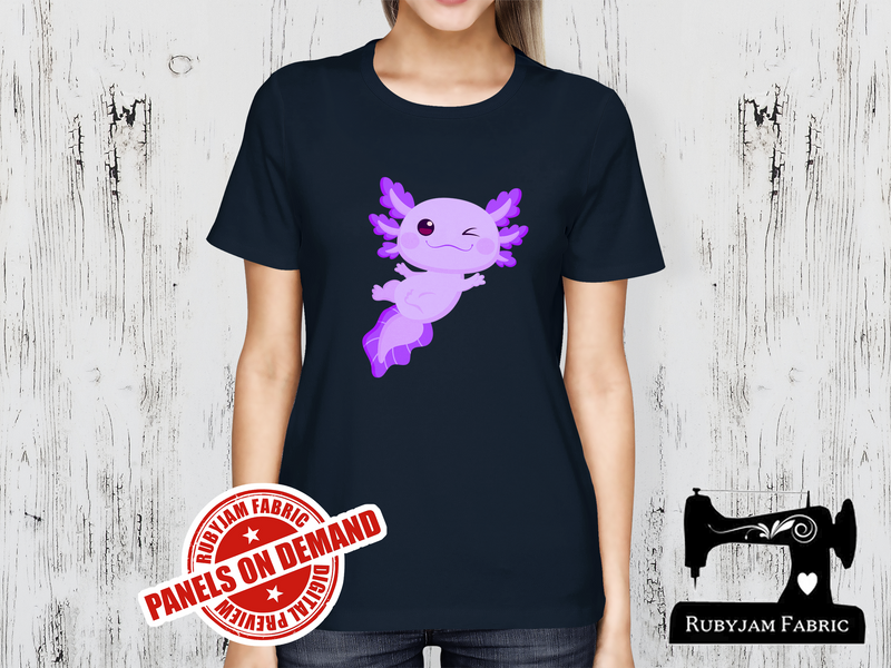 Axolotl Purple - NAVY BLUE - Panels On Demand