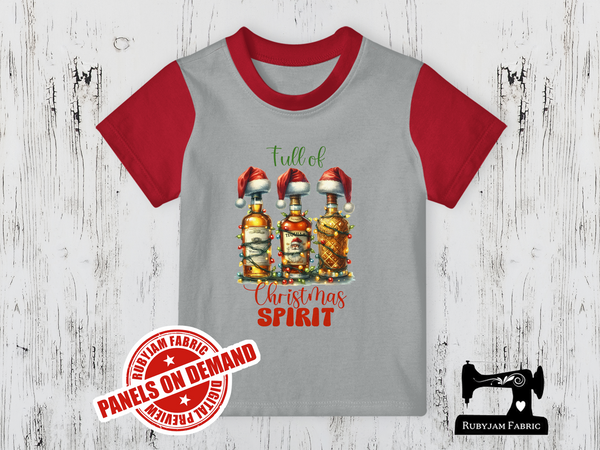 Christmas Spirit Bottles - HEATHER GREY - Panels On Demand