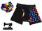 Rainbow Hearts - cotton lycra - 150cm wide - clearance