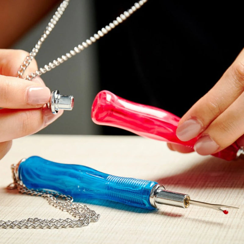 Hemline Seam Ripper with Necklace - Pink
