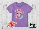 Pastel Rainbow Highland Cow Bubblegum - LIGHT PURPLE - Panels On Demand