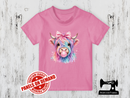 Pastel Rainbow Highland Cow Bubblegum - LIGHT PINK - Panels On Demand