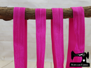 REMNANT - 5M Bright Pink - Solid - 1" (25mm) - Fold Over Elastic (FOE) - clearance