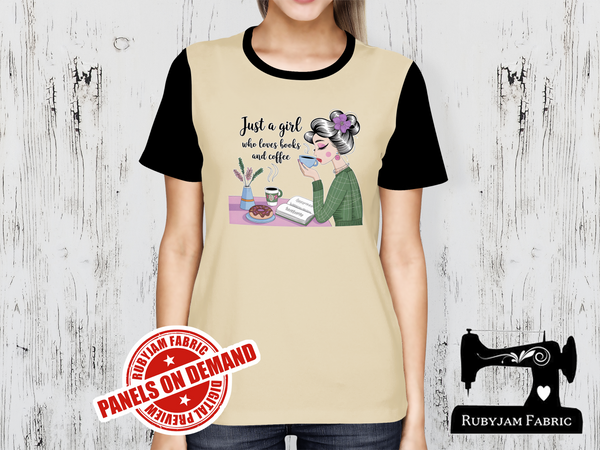 Just a Girl Who Loves Books and Coffee - SAND BEIGE - Panels On Demand