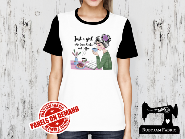 Just a Girl Who Loves Books and Coffee - WHITE - Panels On Demand