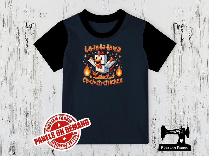 Lava Chicken - NAVY BLUE - Panels On Demand