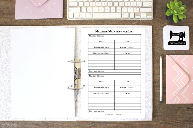 Rubyjam Fabric - FREE - 2024 The Ultimate Sewing Organiser (All 52 Pages)
