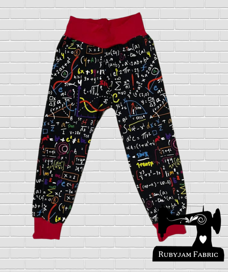 Maths Equations - cotton lycra - 150cm wide