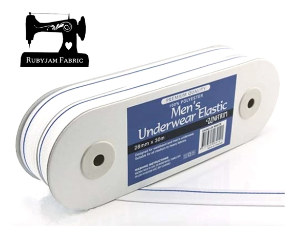Uni-Trim 30M Men's Underwear Elastic (28mm wide) - clearance