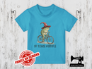 Off to Cause a Kerfuffle Frog - LIGHT BLUE - Panels On Demand