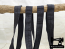 BULK - 92M/100Yard Roll Black - Solid - 1" (25mm) - Shiny Fold Over Elastic (FOE) (clearance)
