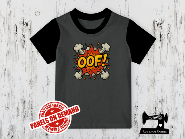 OOF Comic Text - CHARCOAL GREY - Panels On Demand