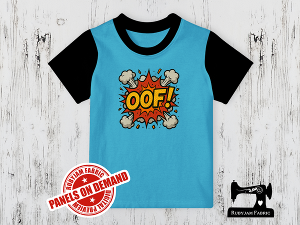 OOF Comic Text - LIGHT BLUE - Panels On Demand