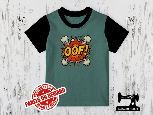 OOF Comic Text - SAGE GREEN - Panels On Demand