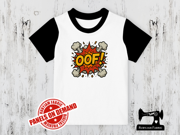 OOF Comic Text - WHITE - Panels On Demand