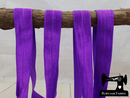 REMNANT - 6M Royal Purple - Solid - 1" (25mm) - Fold Over Elastic (FOE) - clearance