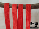 REMNANT - 2M Red - Solid - 1" (25mm) - Fold Over Elastic (FOE) - clearance
