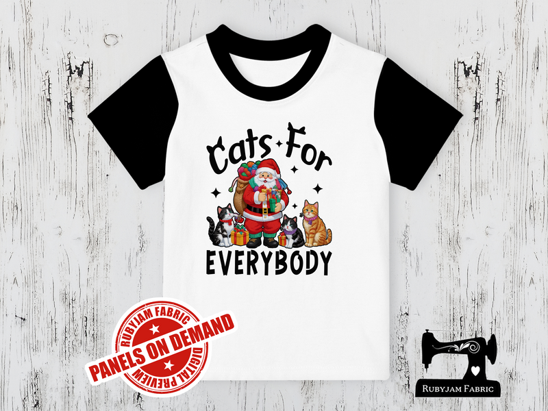 Cats for Everybody Santa - WHITE - Panels On Demand