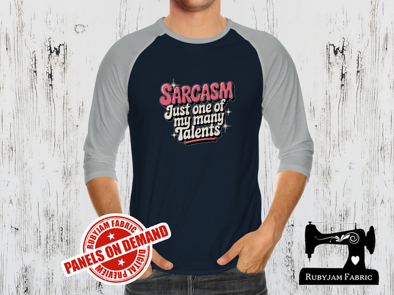 Sarcasm Just One of My Many Talents - NAVY BLUE - Panels On Demand