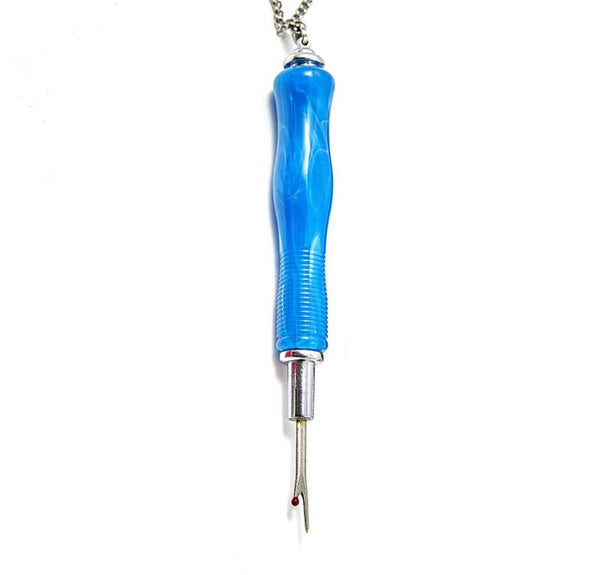 Hemline Seam Ripper with Necklace - Blue
