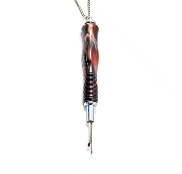 Hemline Seam Ripper with Necklace - Brown