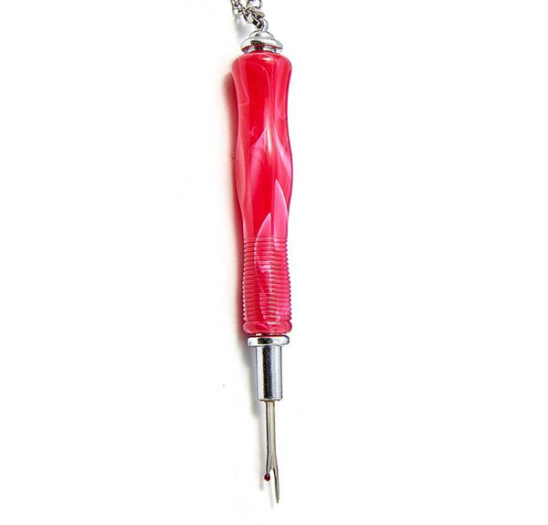 Hemline Seam Ripper with Necklace - Pink