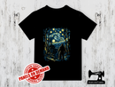 van Gogh Starry Night Bigfoot - BLACK - Panels On Demand