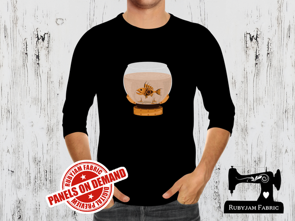 Steampunk Goldfish - BLACK - Panels On Demand