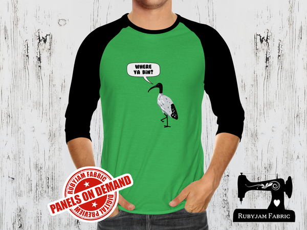 Where Ya Bin Ibis (Bin Chicken) - LIME GREEN - Panels On Demand