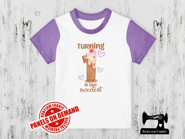 Turning 1 Is the Sweetest (Ice Cream) Birthday - WHITE - Panels On Demand