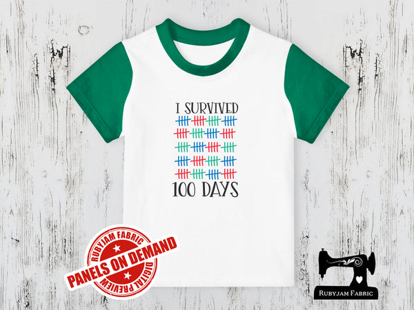 I Survived 100 Days - WHITE - Panels On Demand