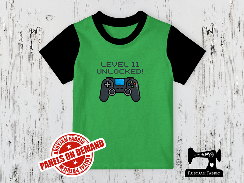 Level 11 Unlocked Gamer Birthday - LIME GREEN - Panels On Demand