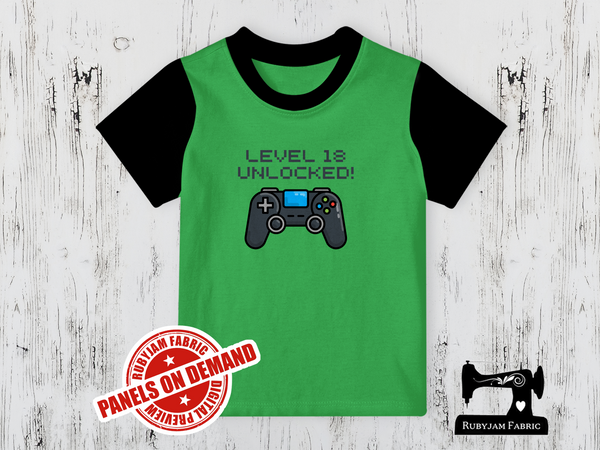 Level 18 Unlocked Gamer Birthday - LIME GREEN - Panels On Demand