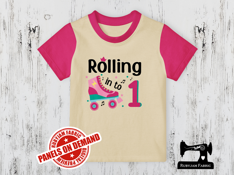 Roller Skate Birthday 1 - SAND BEIGE - Panels On Demand