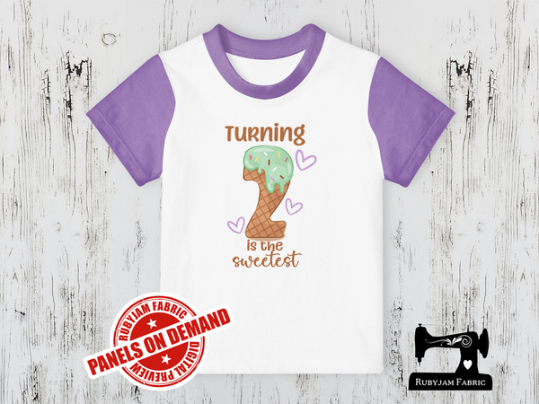 Turning 2 Is the Sweetest (Ice Cream) Birthday - WHITE - Panels On Demand